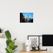 Finanzbezirk Skyline City, Small Poster (Heimbüro)