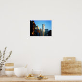 Finanzbezirk Skyline City, Small Poster (Küche)