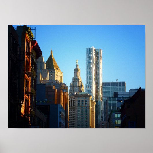 Finanzbezirk Skyline City, Small Poster (Vorne)