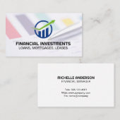 Finanzbogen | Bar Graph-Logo Visitenkarte (Vorne/Hinten)