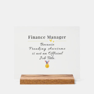 Finanzchef Acrylschild