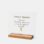Finanzchef Acrylschild (Winkel)