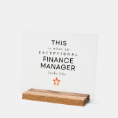 Finanzchef | Berufliches Büro Acrylschild (Winkel)
