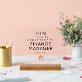 Finanzchef | Berufliches Büro Acrylschild (Hochzeit)
