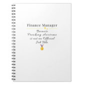 Finanzchef Notizblock (Vorderseite)