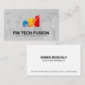 Finanzdiagramm | AI-Tech | Datenanalyse Visitenkarte (Vorne/Hinten)