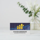 Finanzdiagramm | Bestandsdiagramm Bar Visitenkarte (Stehend Vorderseite)