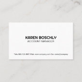 Finanzdiagramm | Eigenkapital und Rohstoffe Visitenkarte (Rückseite)