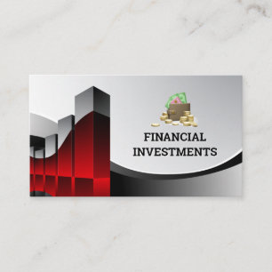 Finanzdiagramm   Geldsack   Buchhalter Visitenkarte