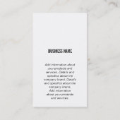 Finanzdiagramm | Globalplan Visitenkarte (Rückseite)