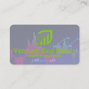 Finanzdiagramm-Logo Investieren Eco Tech-Logo Visitenkarte