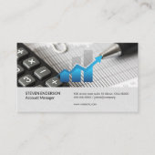 Finanzdiagramm | Pen-Dokumente Visitenkarte (Vorderseite)