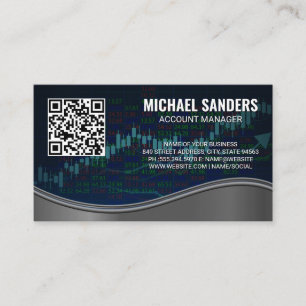 Finanzdiagramm   QR Code Business Card Visitenkarte