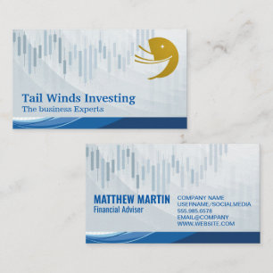 Finanzdiagramm Segelschiff-Logo Visitenkarte