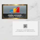 Finanzdiagramme | Metallisch Visitenkarte (Vorne/Hinten)