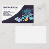 Finanzdiagramme und Grafiken | Portfolio Visitenkarte (Vorne/Hinten)