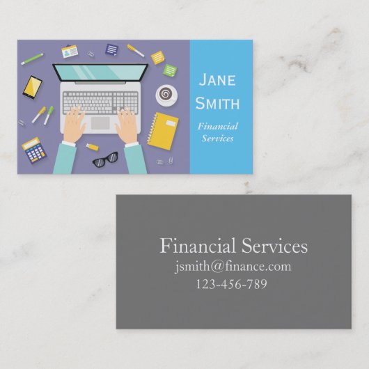 Finanzdienstleistungen, Broker, Finanzplaner Visitenkarte (Vorne/Hinten)