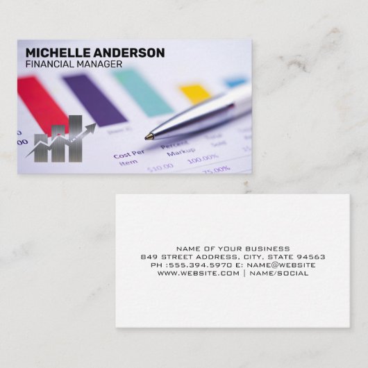 Finanzdokumente | Bar Chart Stores Visitenkarte (Vorne/Hinten)