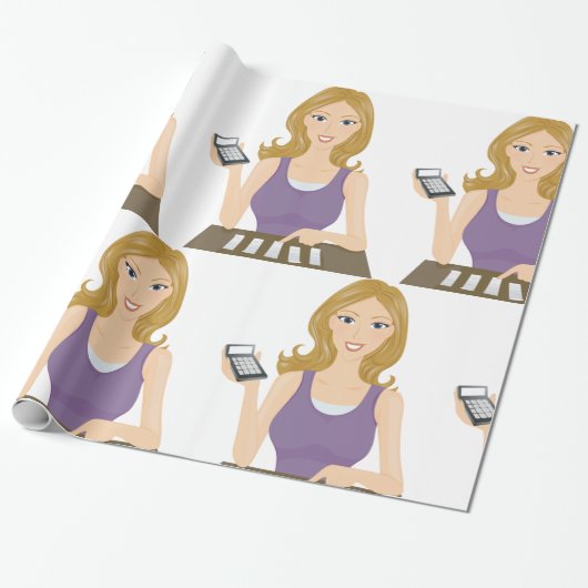 Finanzfrau Geschenkpapier (Ungerollt)