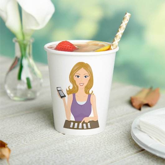 Finanzfrau Pappbecher