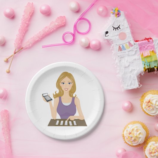 Finanzfrau Pappteller (Party)