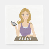 Finanzfrau Serviette (Vorderseite)