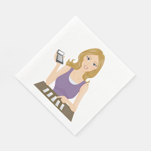 Finanzfrau Serviette (Ecke)