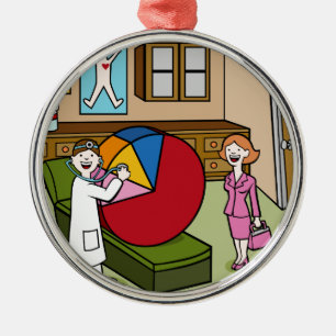 Finanzgesundheits-Prüfung Silbernes Ornament