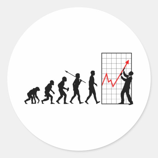 Finanzhändler Runder Aufkleber (Vorderseite)