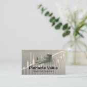 Finanzielle Darstellung | Geldbestand Visitenkarte (Stehend Vorderseite)