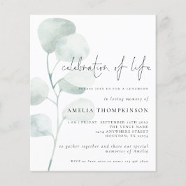 Finanzielle Feier zum Lebensstil Eukalyptus Einlad