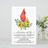 Finanzielle Feier zum Sonnenblumen-Kardinal Invi (Stehend Vorderseite)