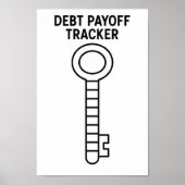 Finanzielle Freiheit. Schulden Payoff Tracker Poster (Vorne)