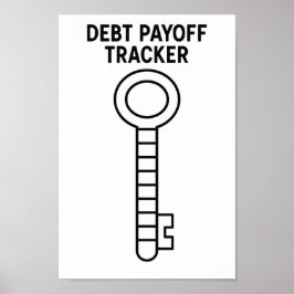 Finanzielle Freiheit. Schulden Payoff Tracker Poster