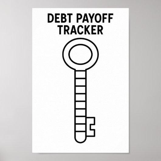 Finanzielle Freiheit. Schulden Payoff Tracker Poster (Vorne)