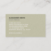 Finanzielle Imitat mit Monogramm-Embossed Beruflic Visitenkarte (Rückseite)