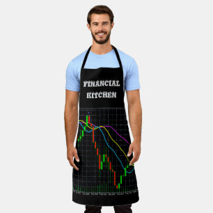 Finanzielle Küche Kerzenchart Personalisiert Schürze