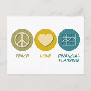 Finanzielle Liebe für Frieden Postkarte