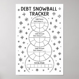 Finanzielle Schulden Snowball Tracker Poster