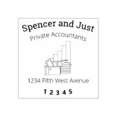 Finanzielle, traditionelle Schriftart Gummistempel (Prägung)