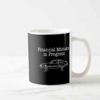 Finanzieller Fehler im Gange Autoliebhaber Kaffeetasse