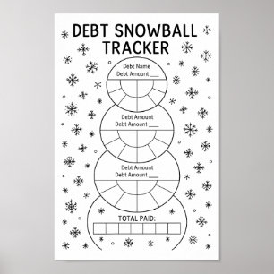 Finanzieller Schulden-Schneeball-Tracker Poster
