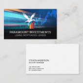 Finanzielles Logo für Vögel | Diagramm Visitenkarte (Vorne/Hinten)