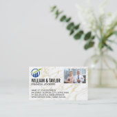 Finanzielles Logo | Geschäftsleute Visitenkarte (Stehend Vorderseite)