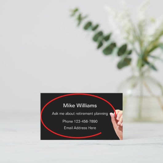 Finanzierungsplanung Visitenkarte (Stehend Vorderseite)