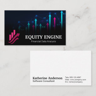 Finanzkurve der Aktienmärkte   Fintech Data Logo Visitenkarte