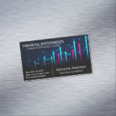 Finanzkurve der Aktienmärkte Magnetische Visitenkarte (Beispiel)