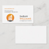 Finanzlogo | Real Anwesen Agent | Realtor Visitenkarte (Vorne/Hinten)