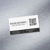 Finanzlogo | Realtor Investor | QR-Code Magnetische Visitenkarte (Beispiel)