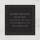 Finanzlogo | Unternehmen Quadratische Visitenkarte (Rückseite)